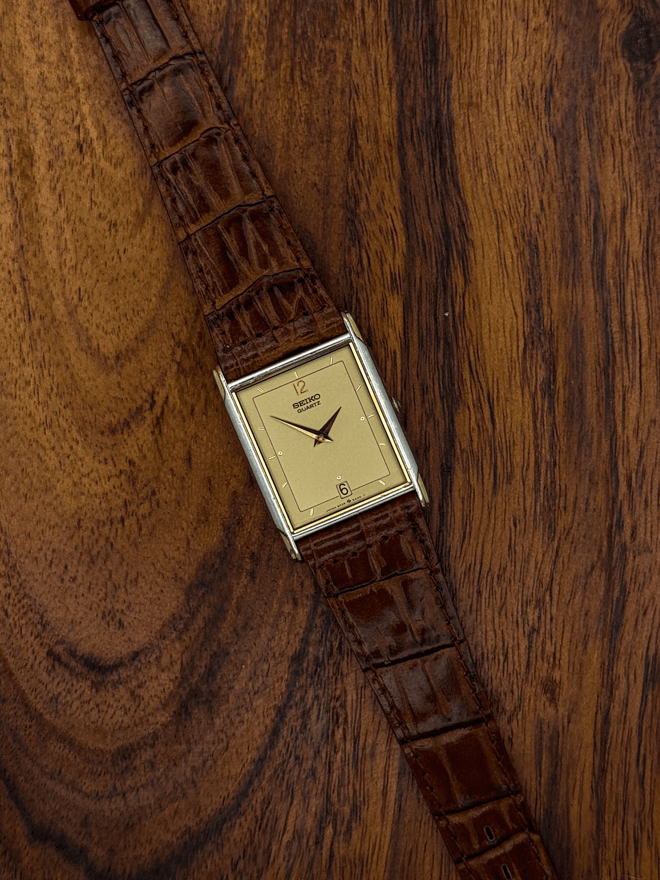 1986 Seiko 5P39-5A10 Tokyo Tank vintage watch, detail 1 of 12