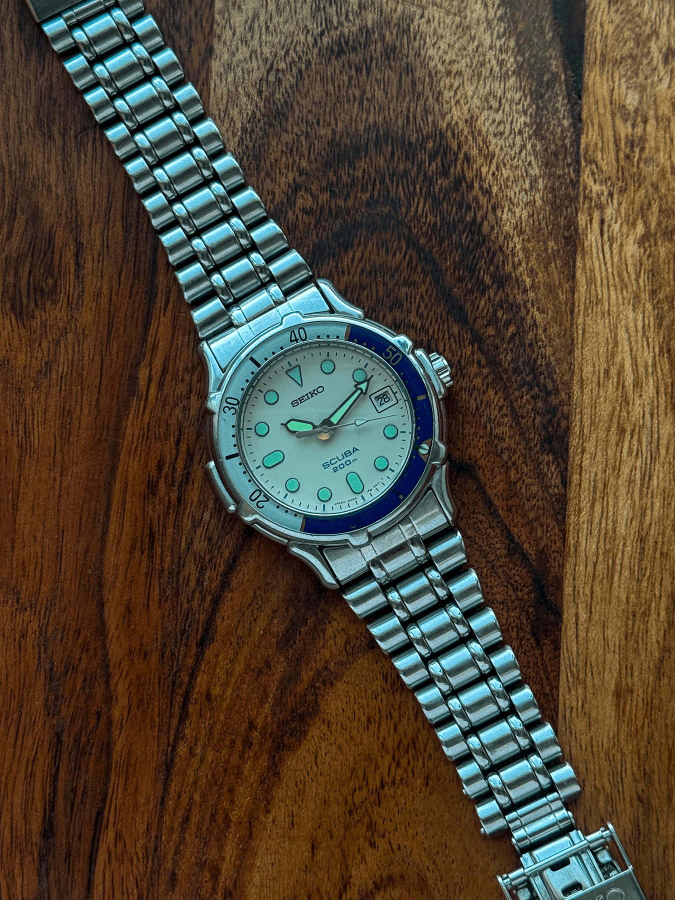 1989 Seiko 5H25-6050 Scuba 200m vintage watch, detail 1 of 9